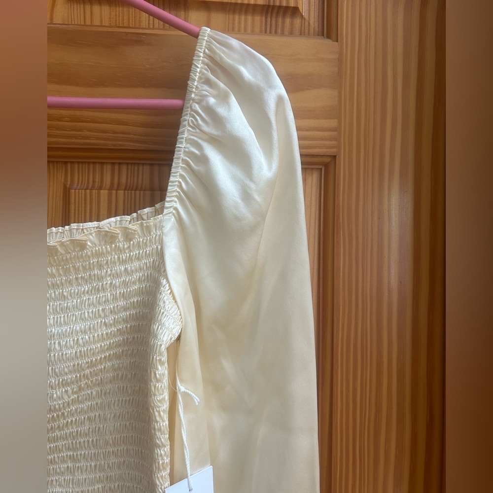 Reformation Cream Square Neck Blouse - Picture 6 of 8